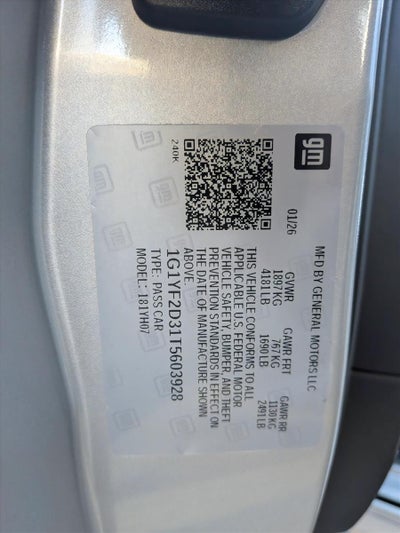 2026 Chevrolet Corvette Z06 3LZ