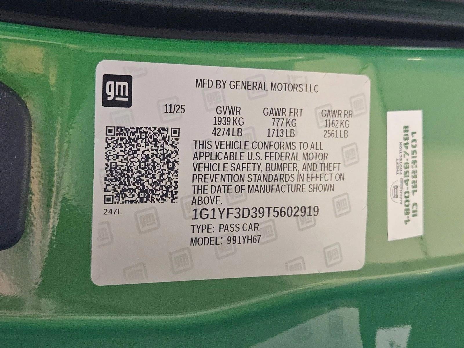 2026 Chevrolet Corvette Z06 3LZ