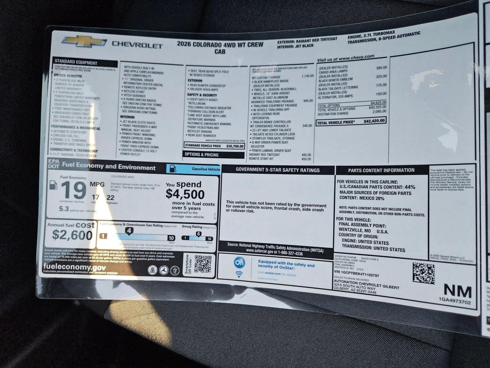 2026 Chevrolet Colorado WT