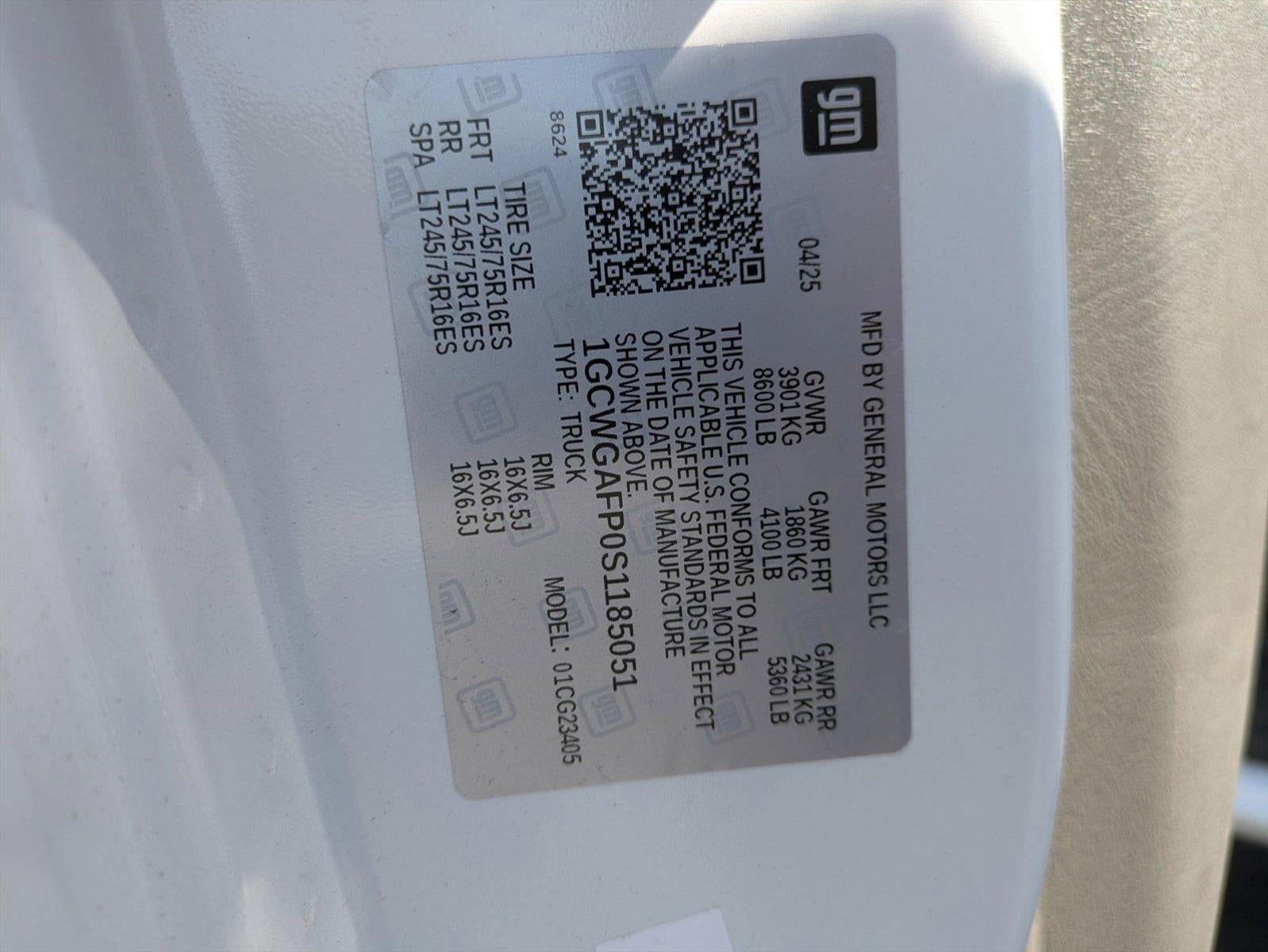 2025 Chevrolet Express Cargo 2500 Base