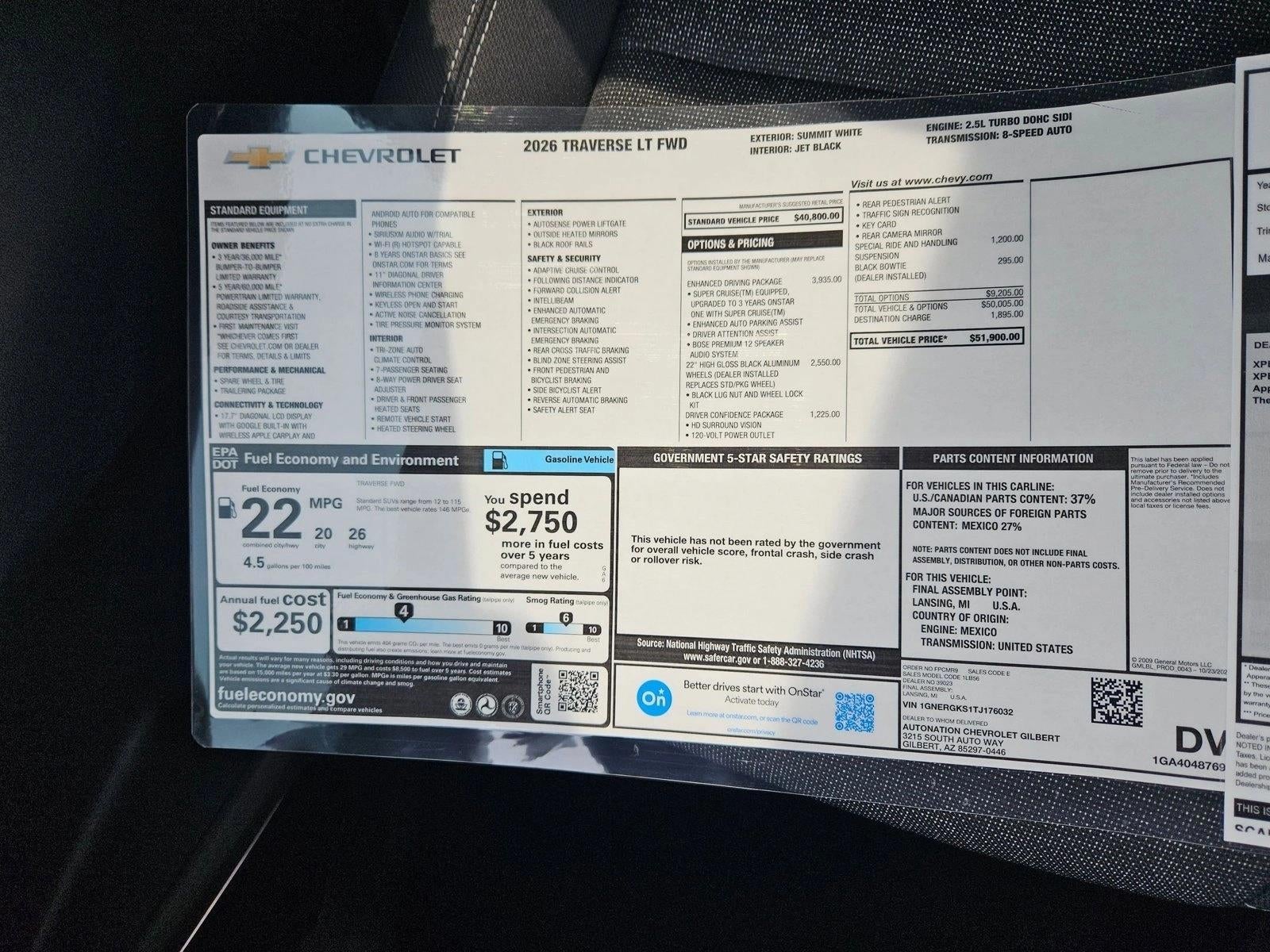 2026 Chevrolet Traverse LT