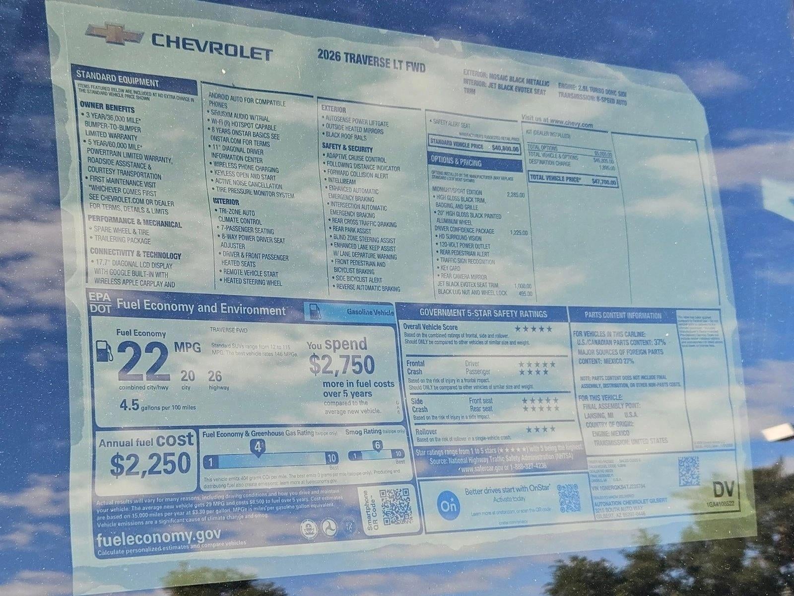 2026 Chevrolet Traverse LT