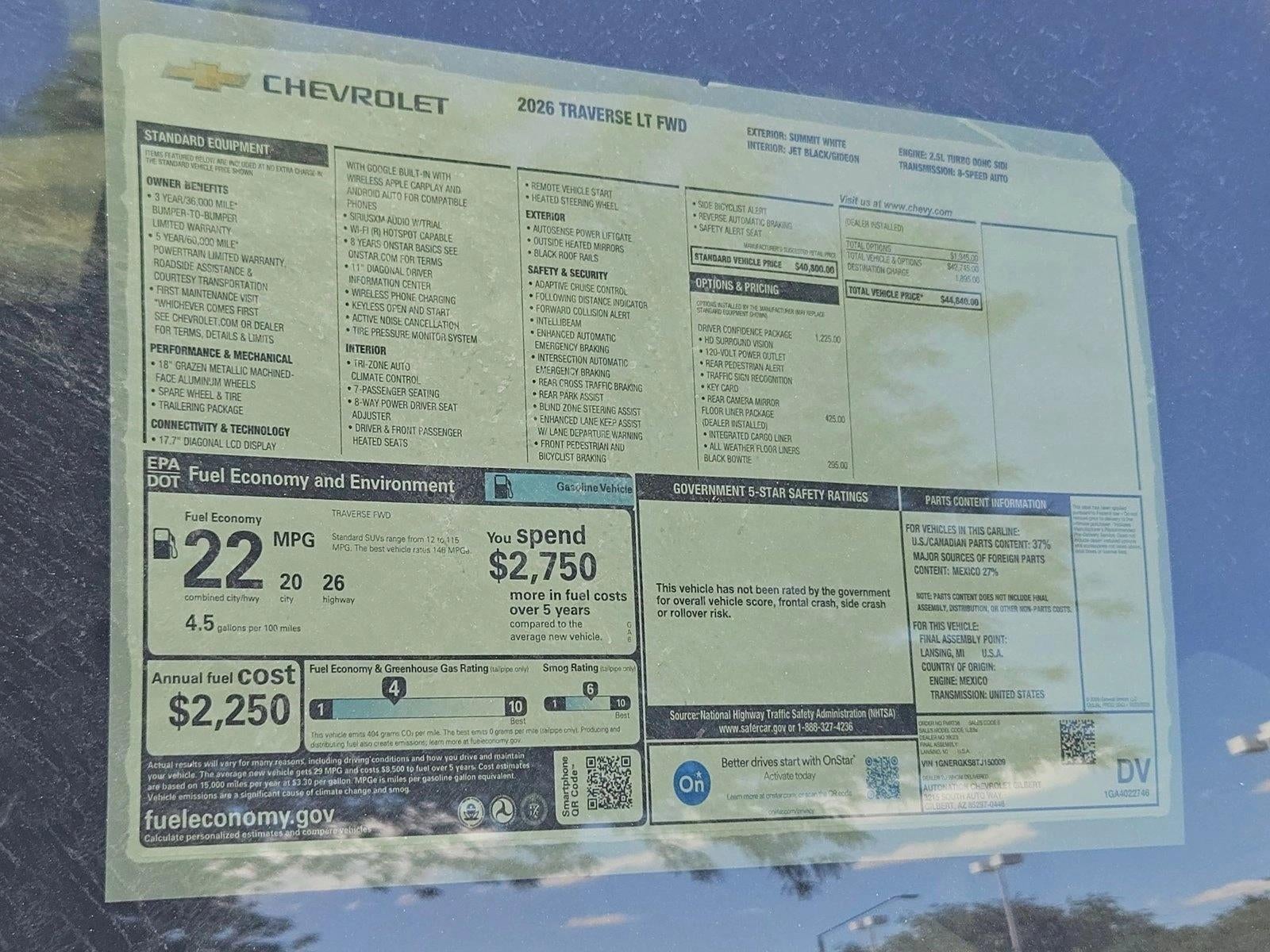 2026 Chevrolet Traverse LT