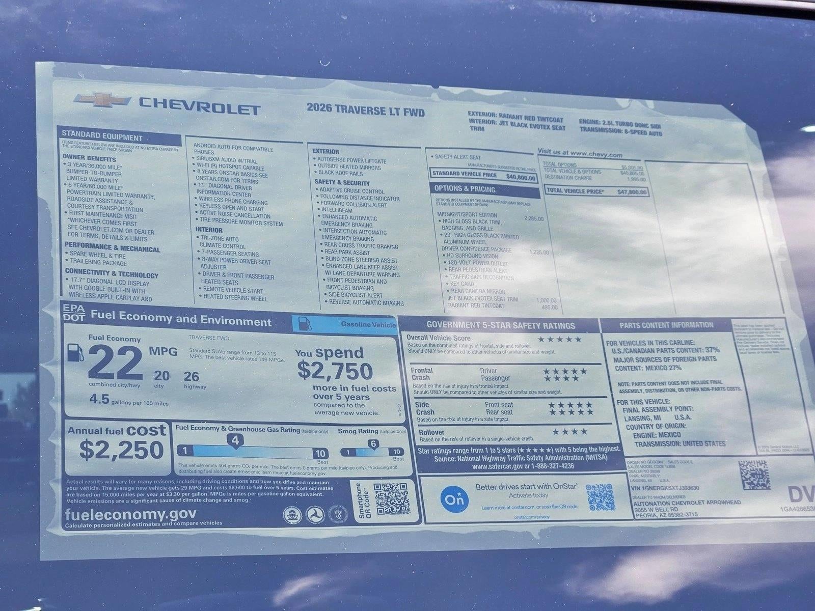 2026 Chevrolet Traverse LT