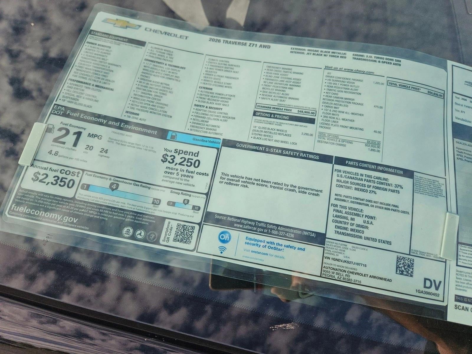 2026 Chevrolet Traverse Z71