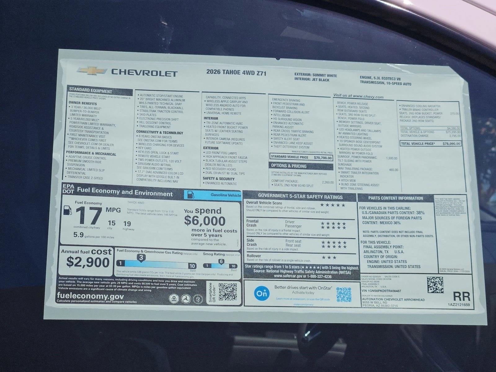 2026 Chevrolet Tahoe Z71