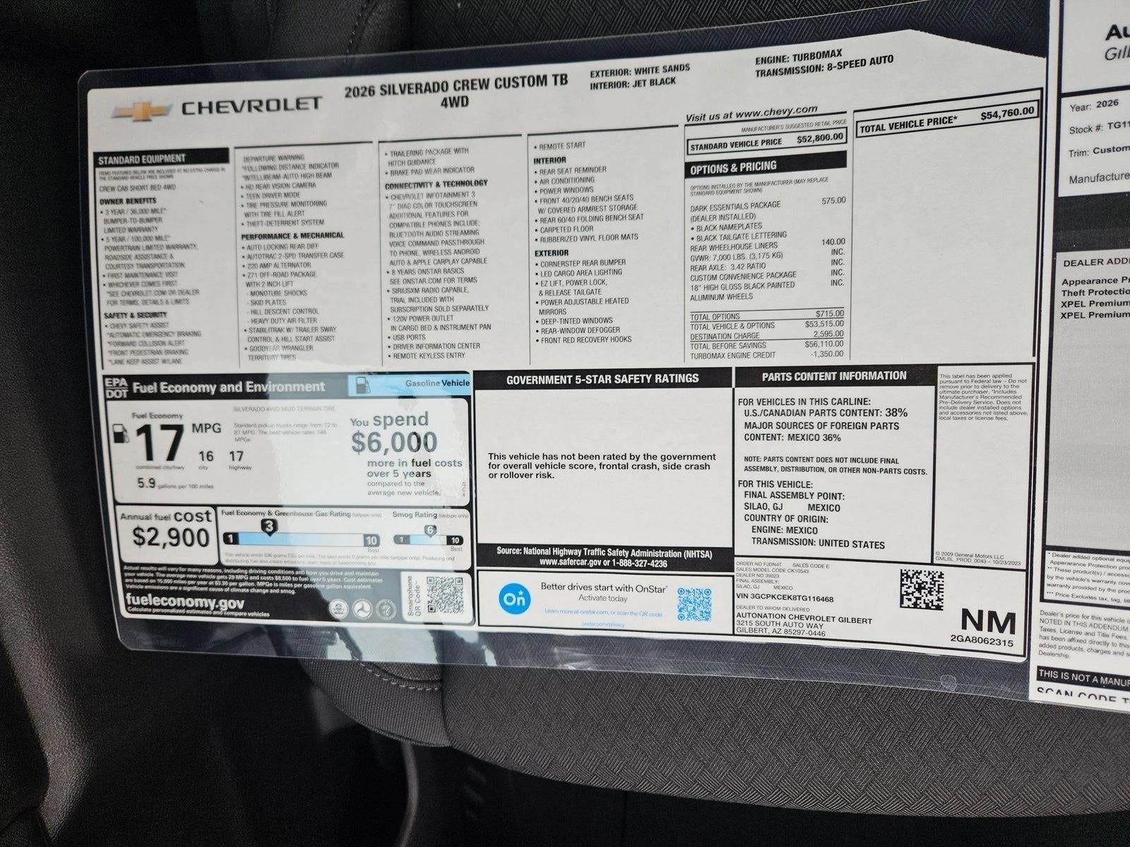 2026 Chevrolet Silverado 1500 Custom Trail Boss