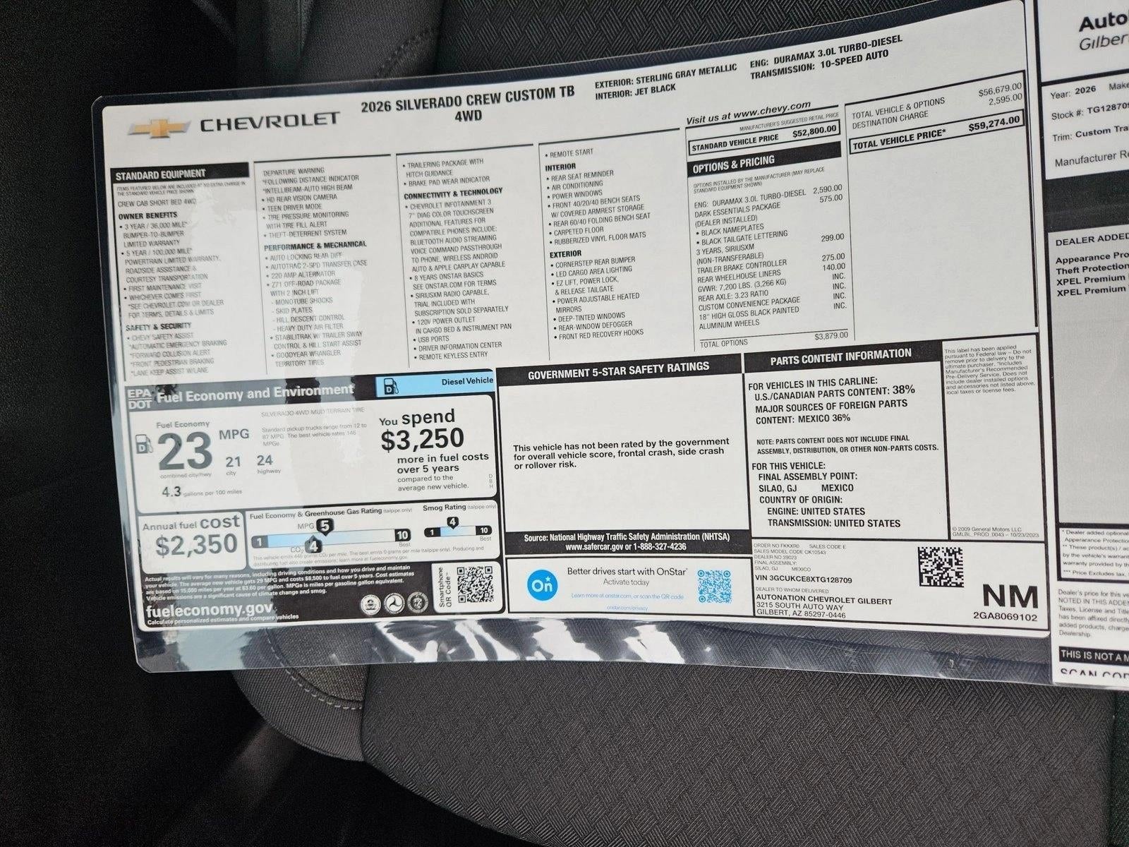 2026 Chevrolet Silverado 1500 Custom Trail Boss