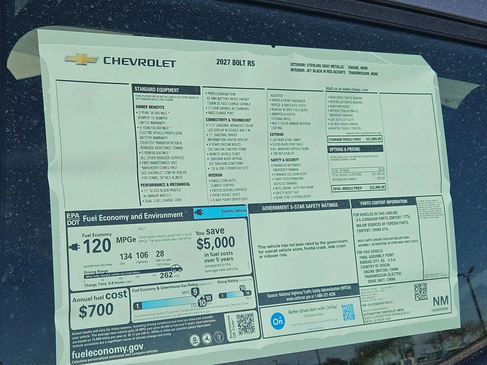 2027 Chevrolet Bolt RS