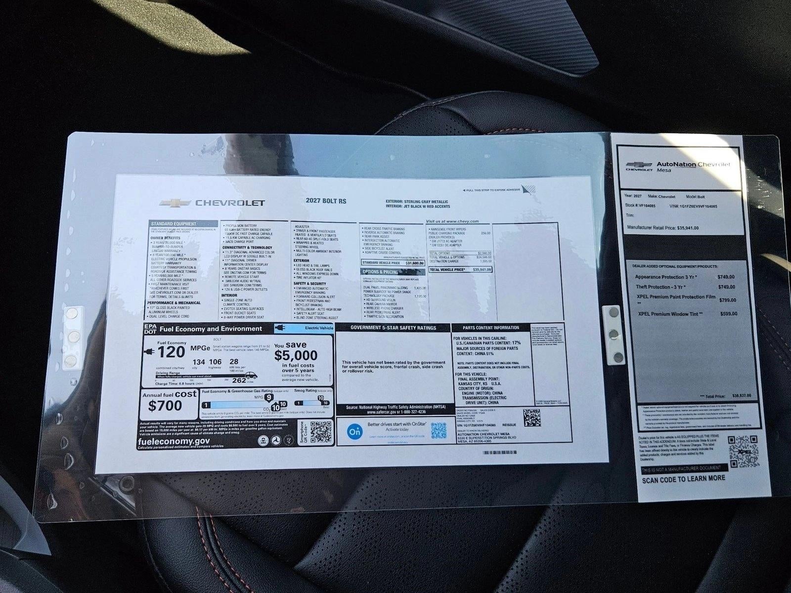 2027 Chevrolet Bolt RS