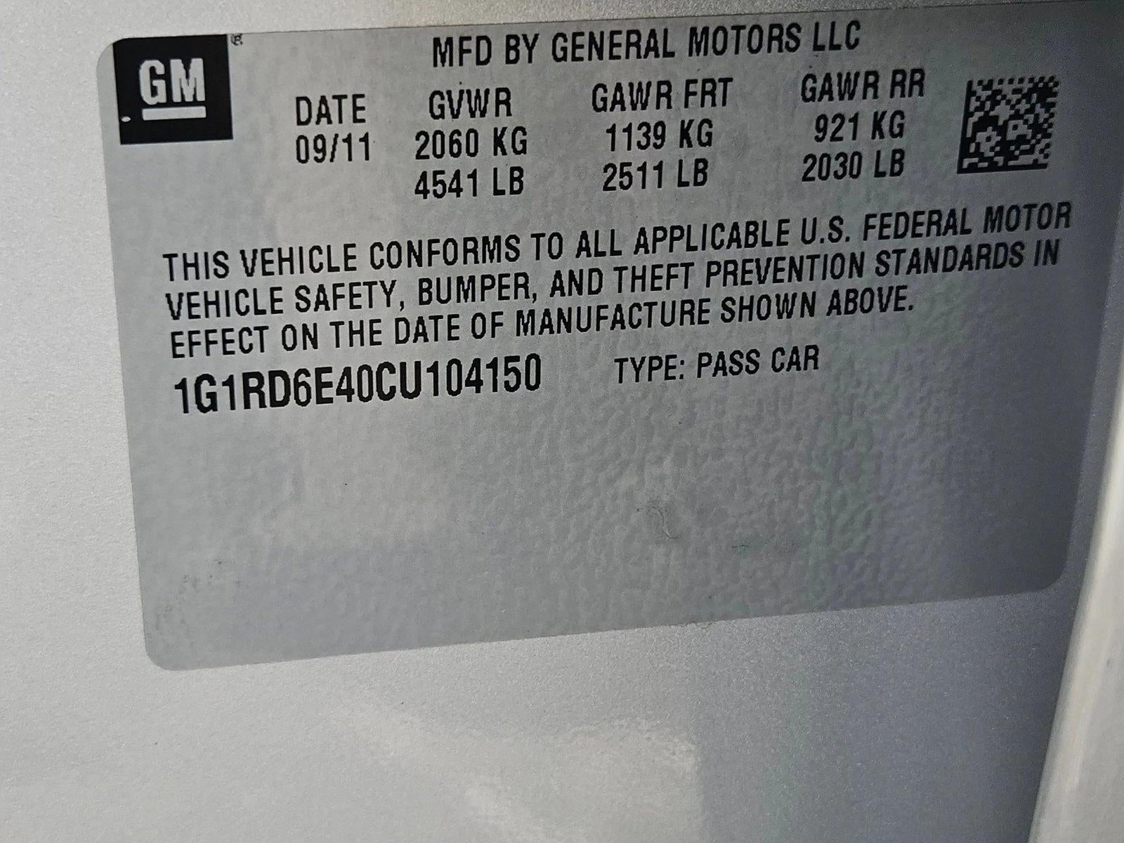 2012 Chevrolet Volt Base