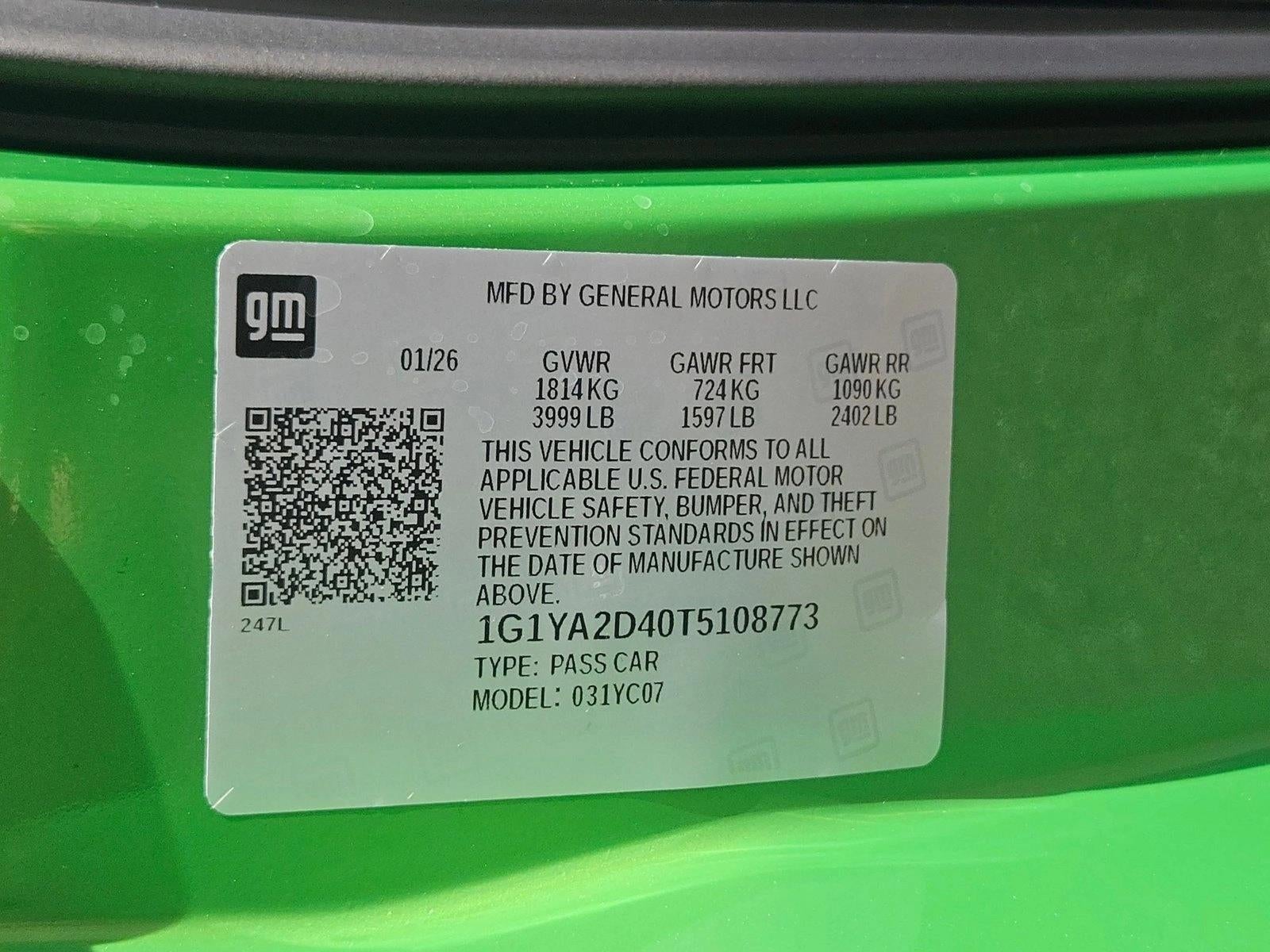 2026 Chevrolet Corvette Stingray 1LT