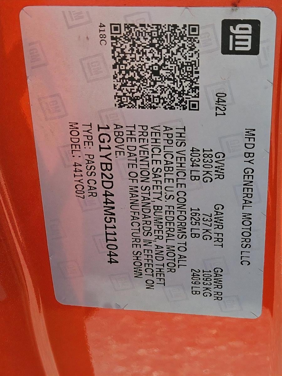 2021 Chevrolet Corvette Stingray 2LT