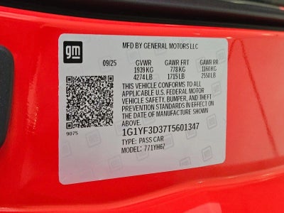 2026 Chevrolet Corvette Z06 3LZ