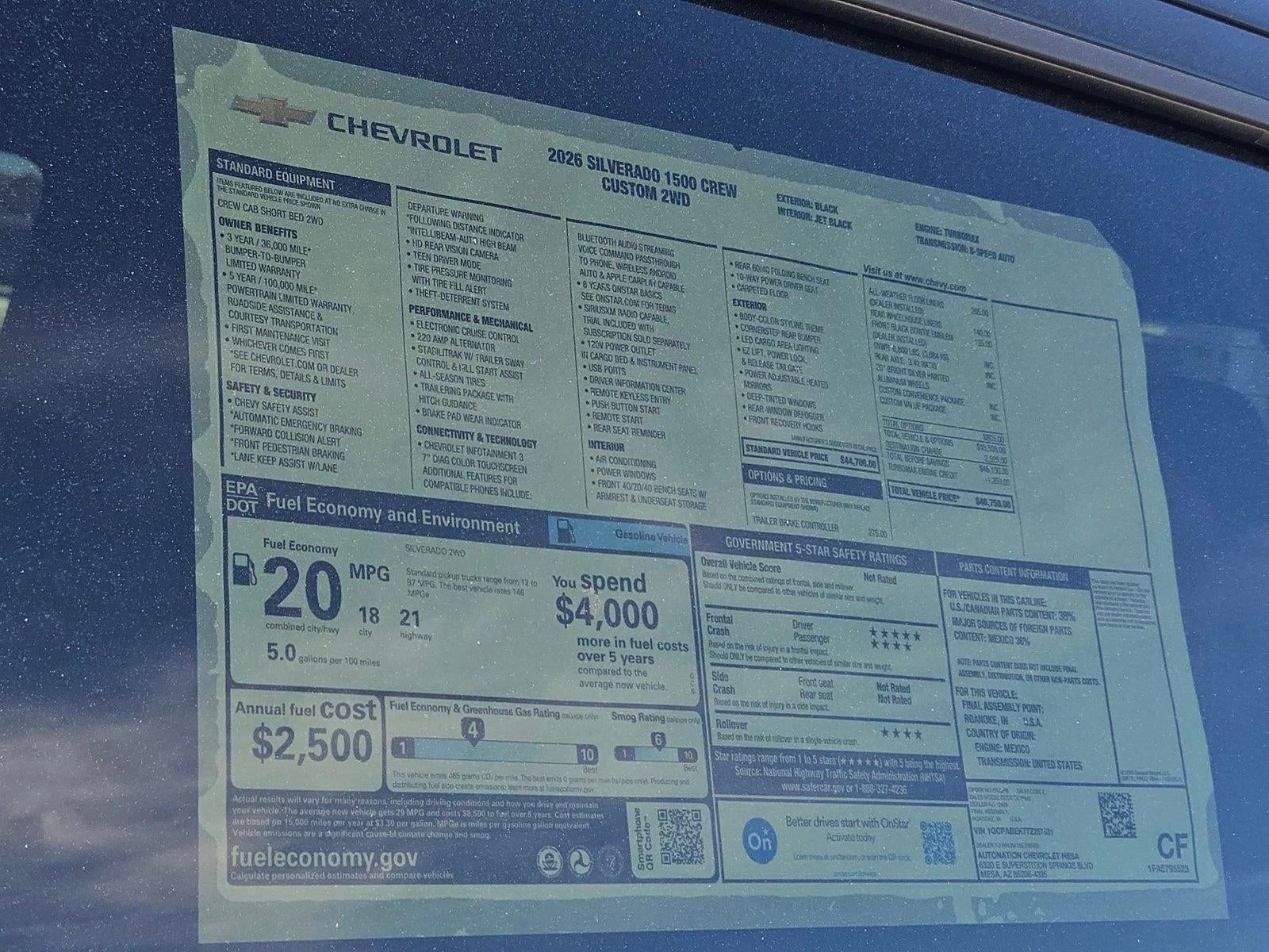 2026 Chevrolet Silverado 1500 Custom