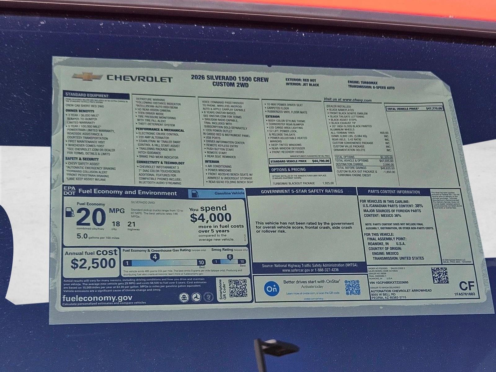 2026 Chevrolet Silverado 1500 Custom