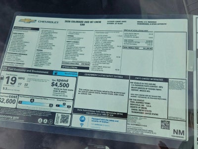 2026 Chevrolet Colorado WT