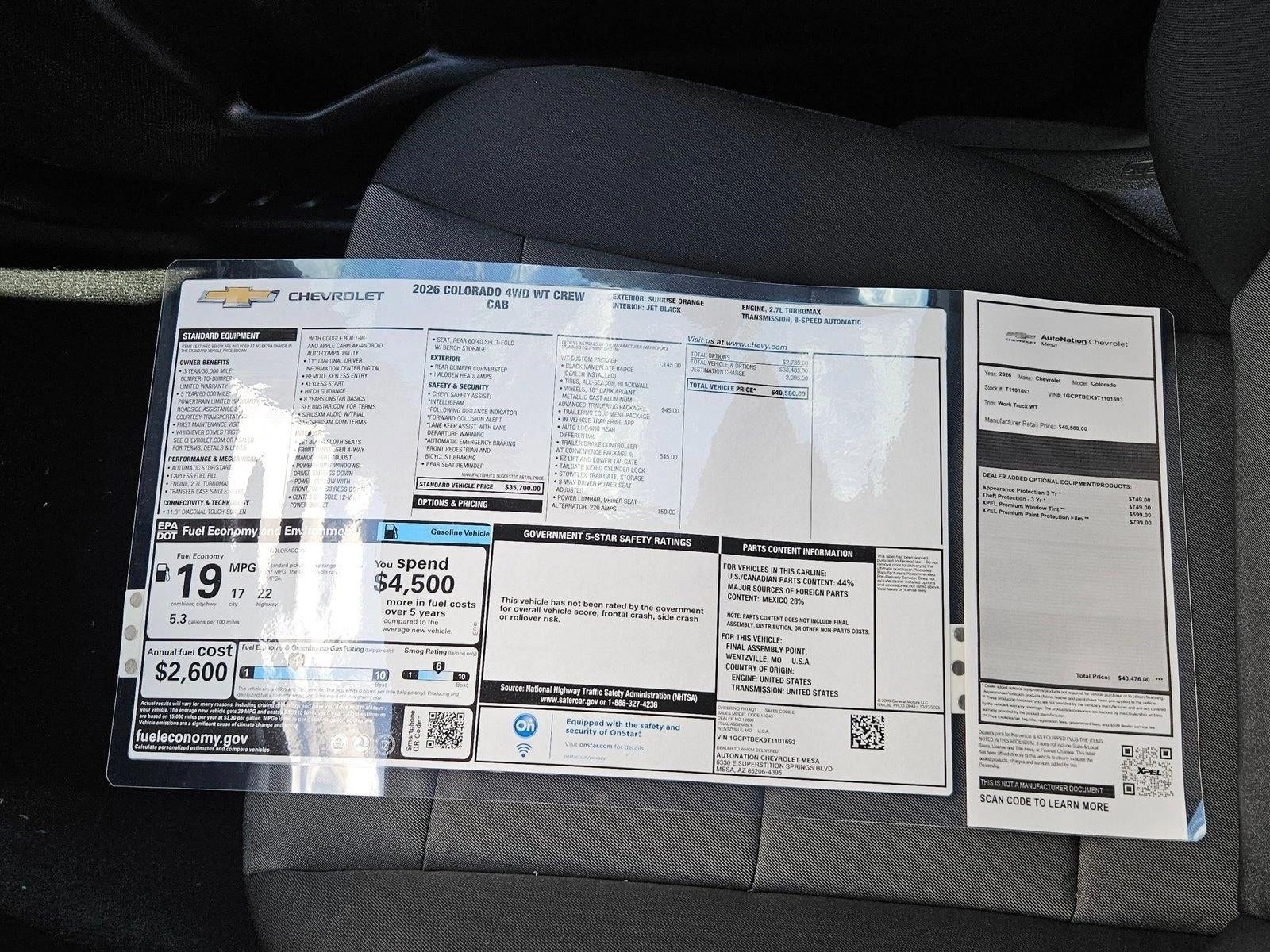 2026 Chevrolet Colorado WT