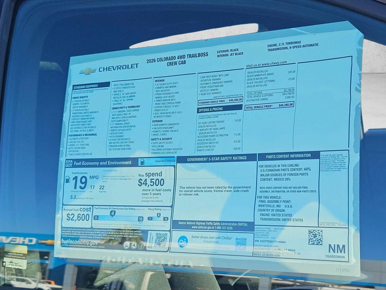 2026 Chevrolet Colorado Trail Boss