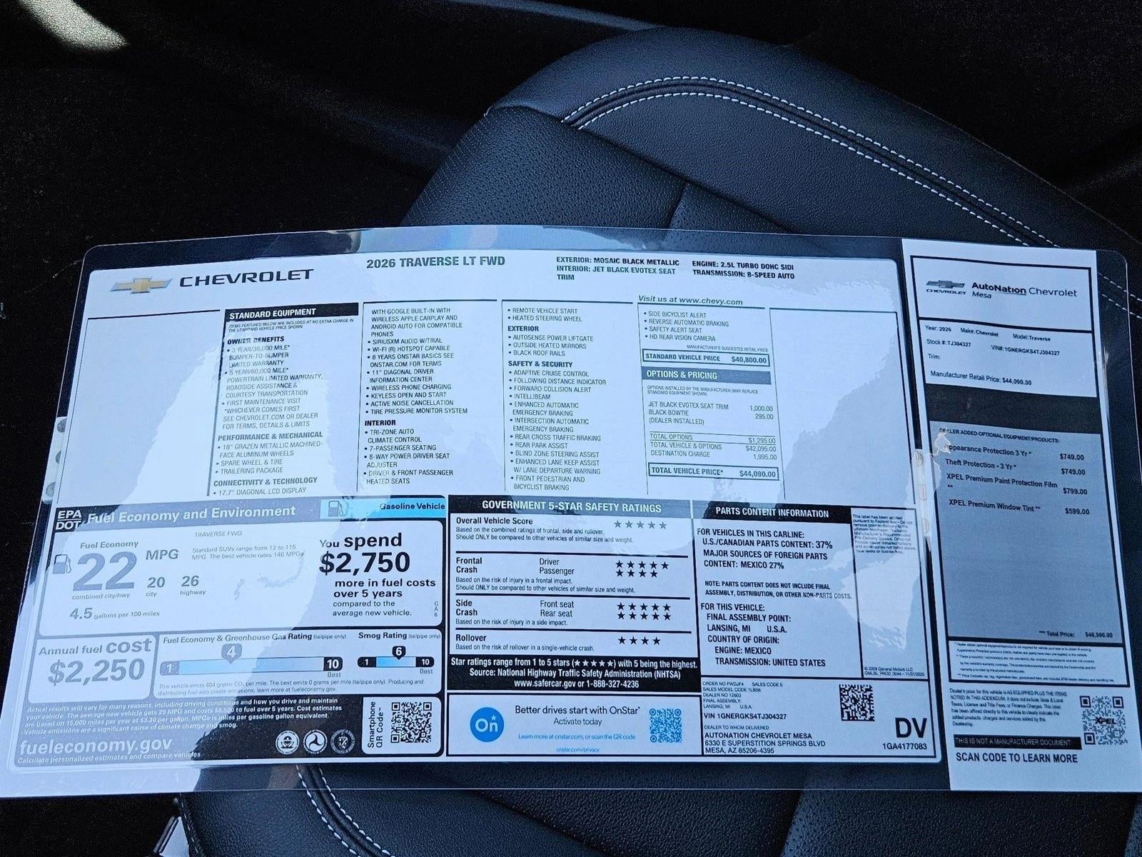 2026 Chevrolet Traverse LT