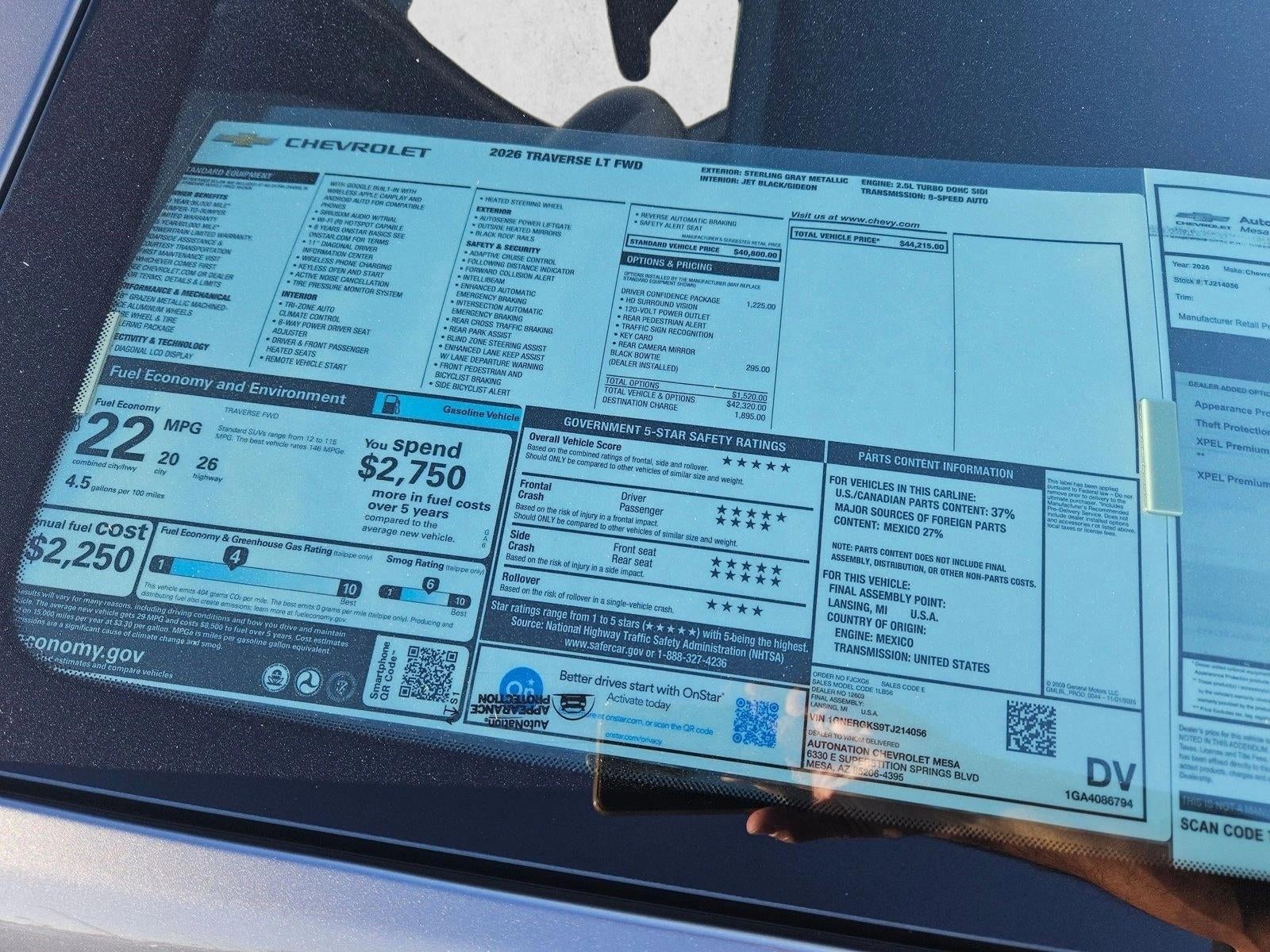 2026 Chevrolet Traverse LT