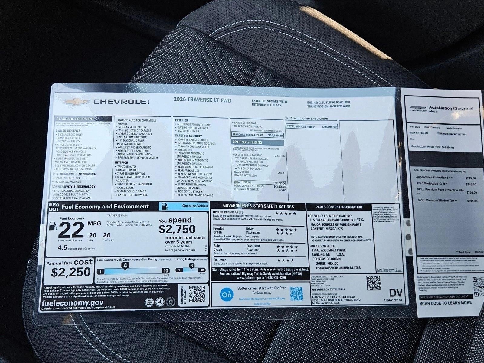 2026 Chevrolet Traverse LT