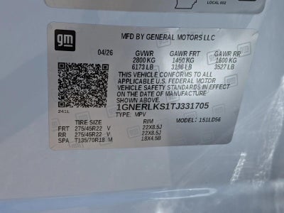 2026 Chevrolet Traverse RS