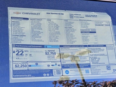 2026 Chevrolet Traverse RS