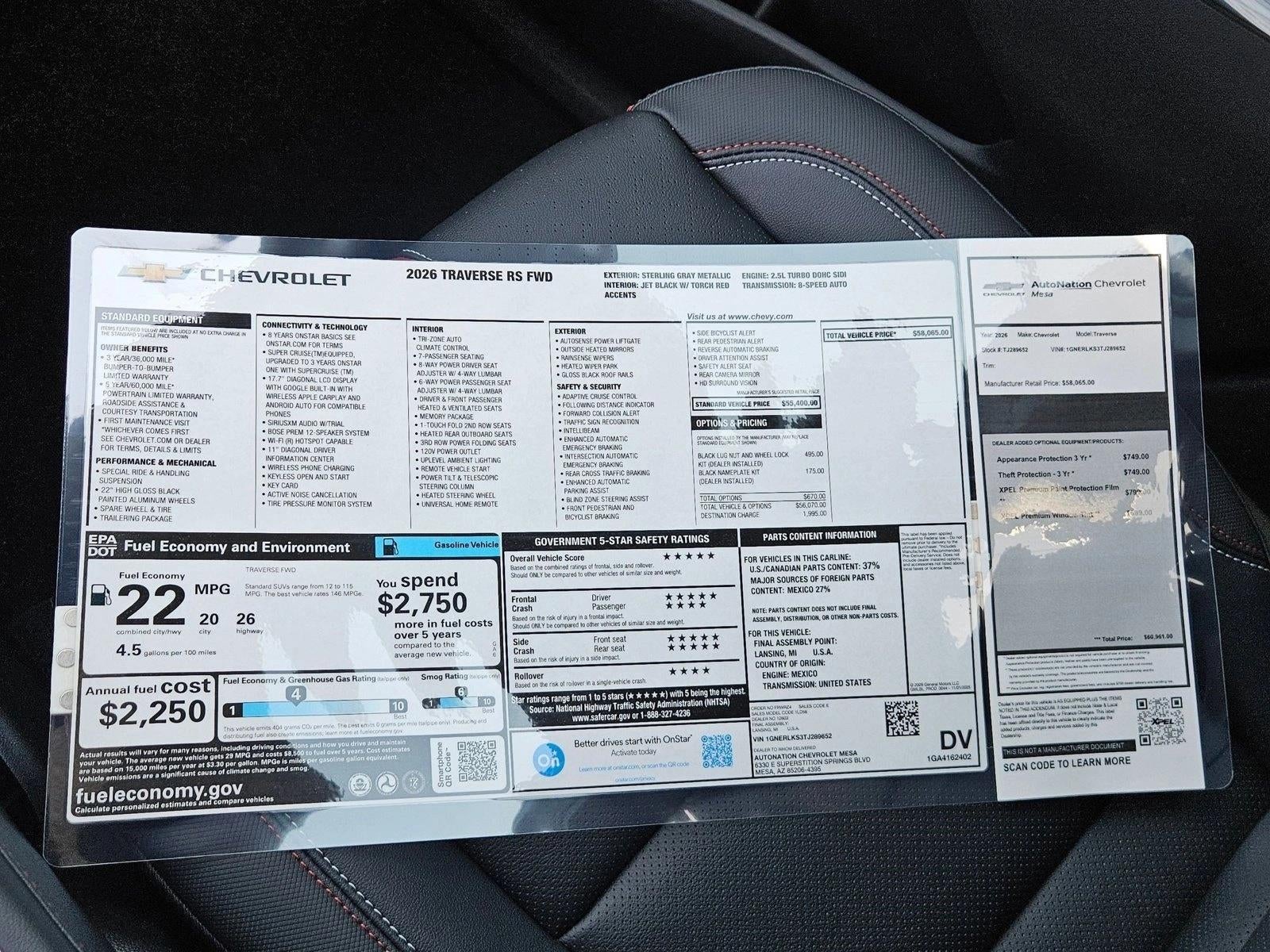 2026 Chevrolet Traverse RS