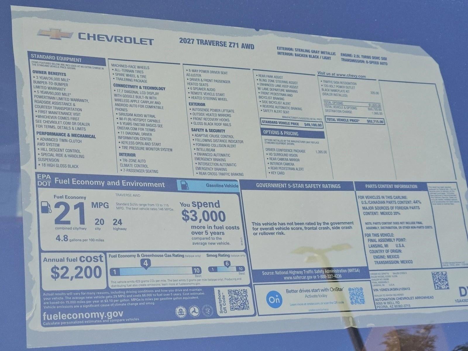 2027 Chevrolet Traverse Z71