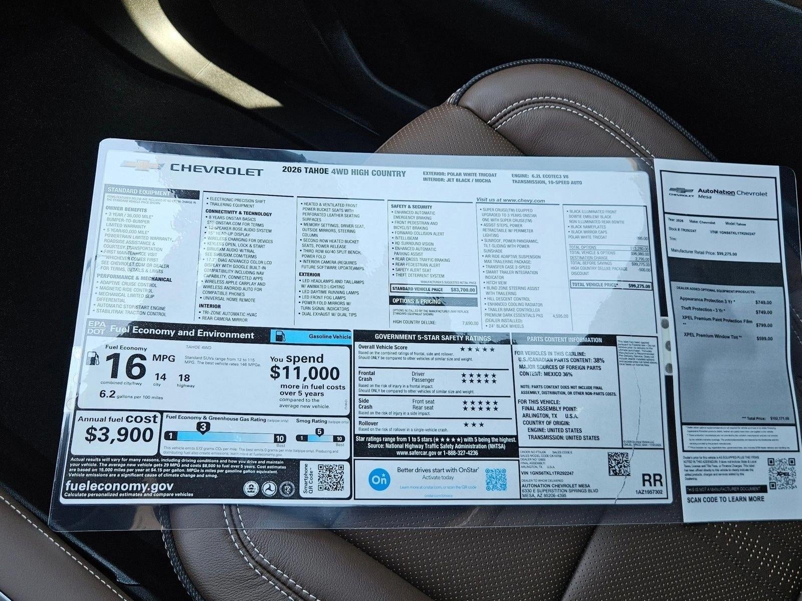 2026 Chevrolet Tahoe High Country