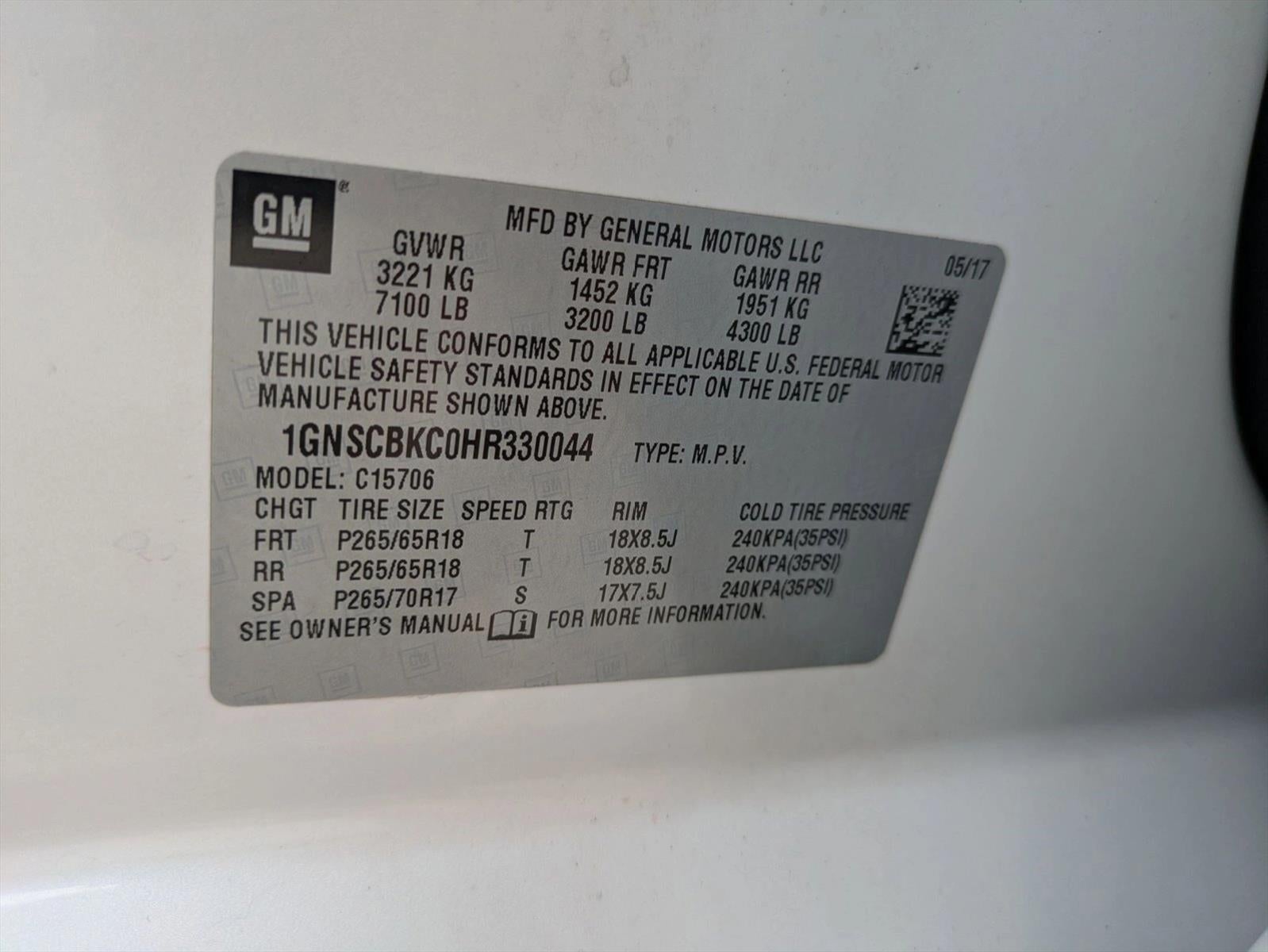 2017 Chevrolet Tahoe LT