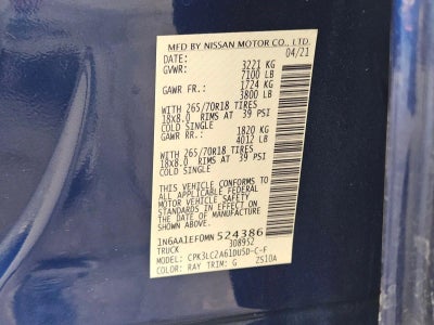 2021 Nissan Titan SV