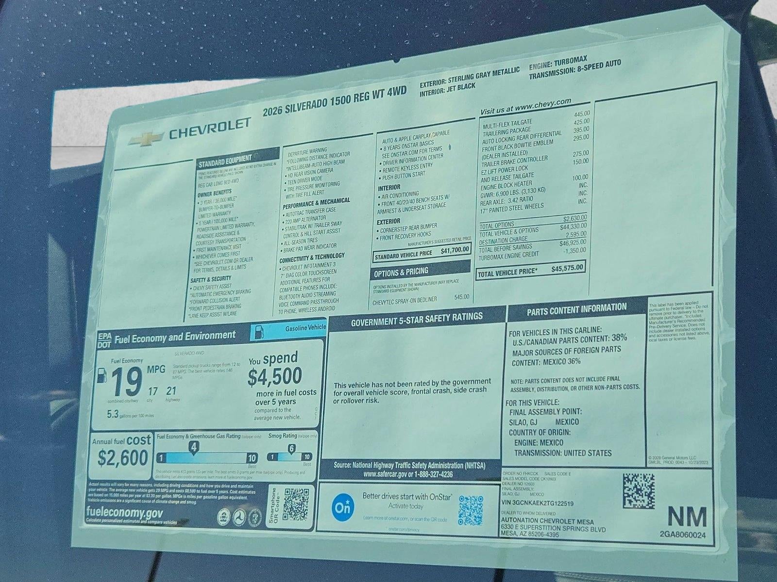 2026 Chevrolet Silverado 1500 WT