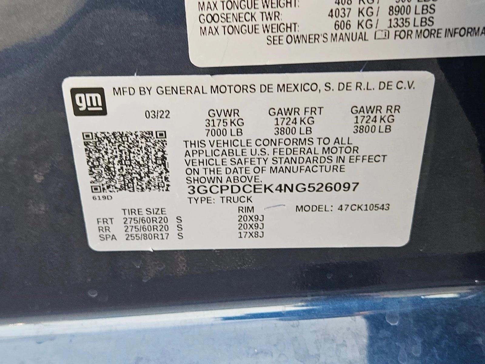 2022 Chevrolet Silverado 1500 Custom Trail Boss