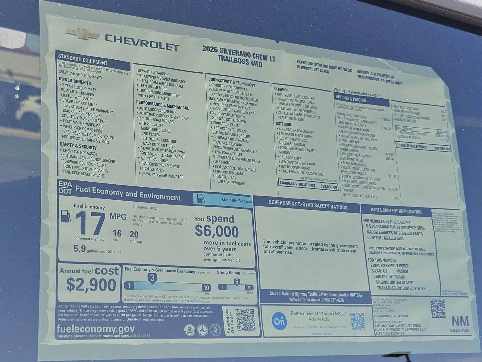 2026 Chevrolet Silverado 1500 LT Trail Boss