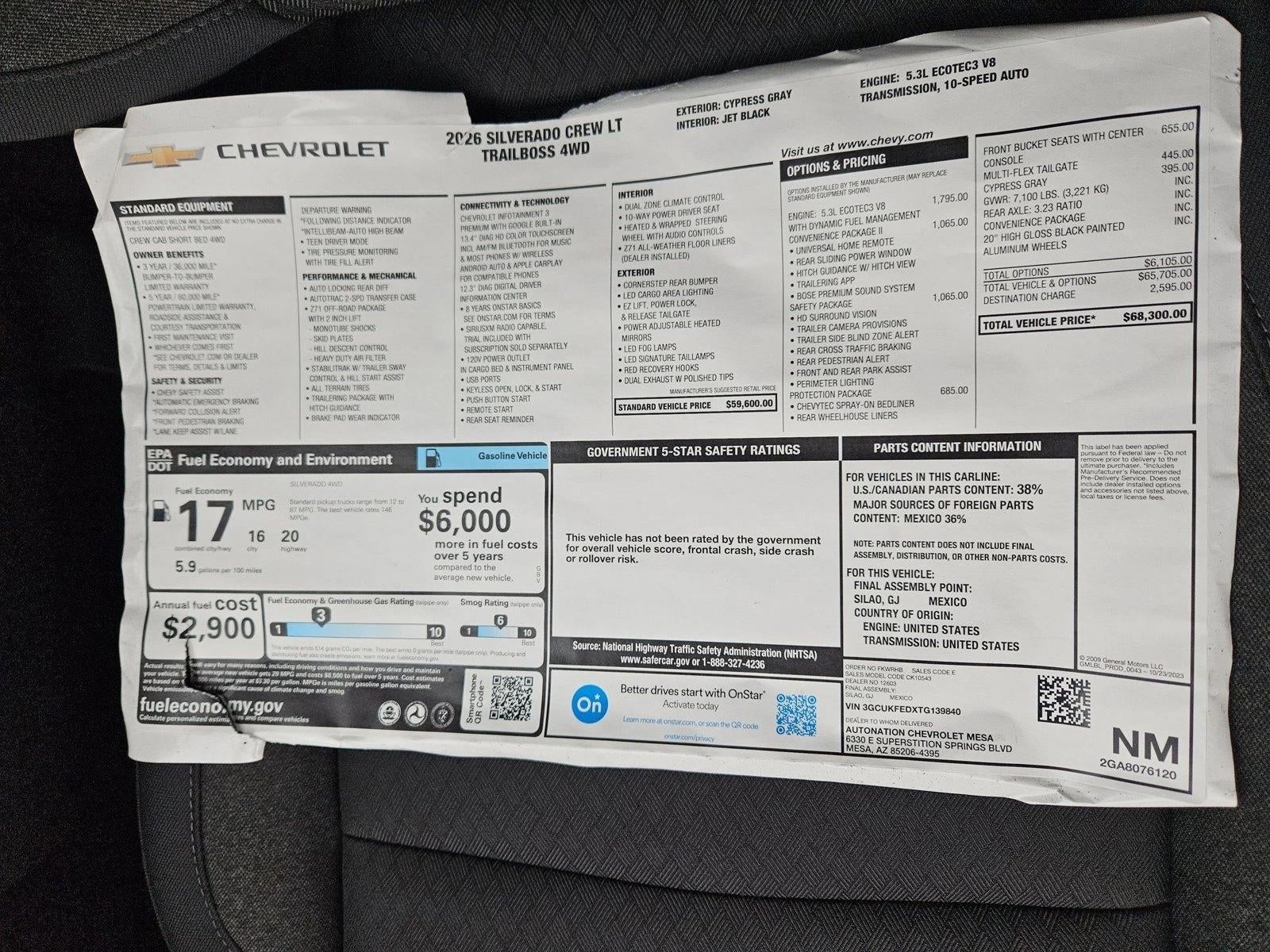 2026 Chevrolet Silverado 1500 LT Trail Boss