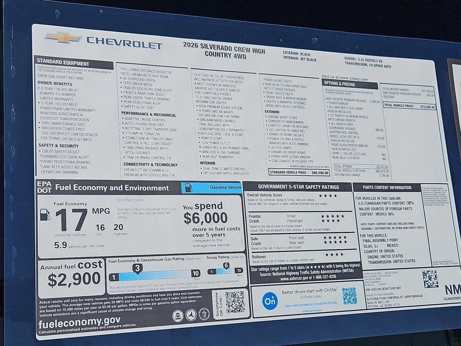 2026 Chevrolet Silverado 1500 High Country
