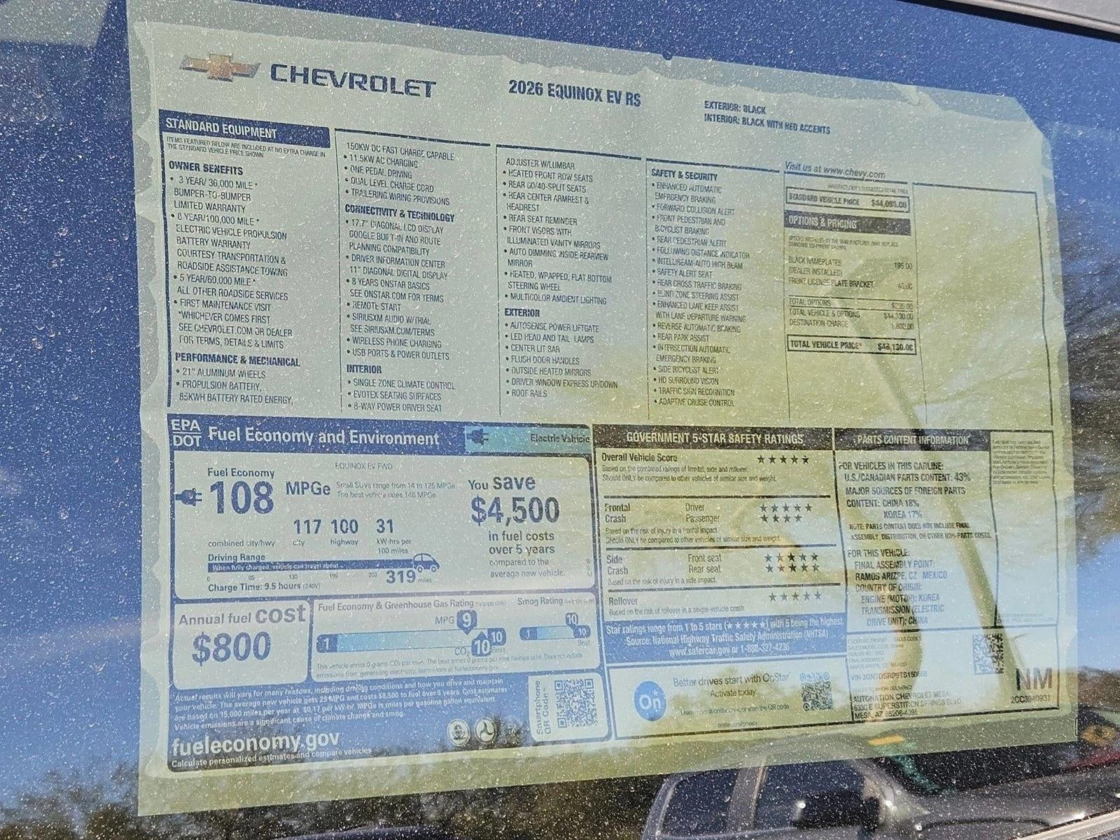 2026 Chevrolet Equinox EV RS