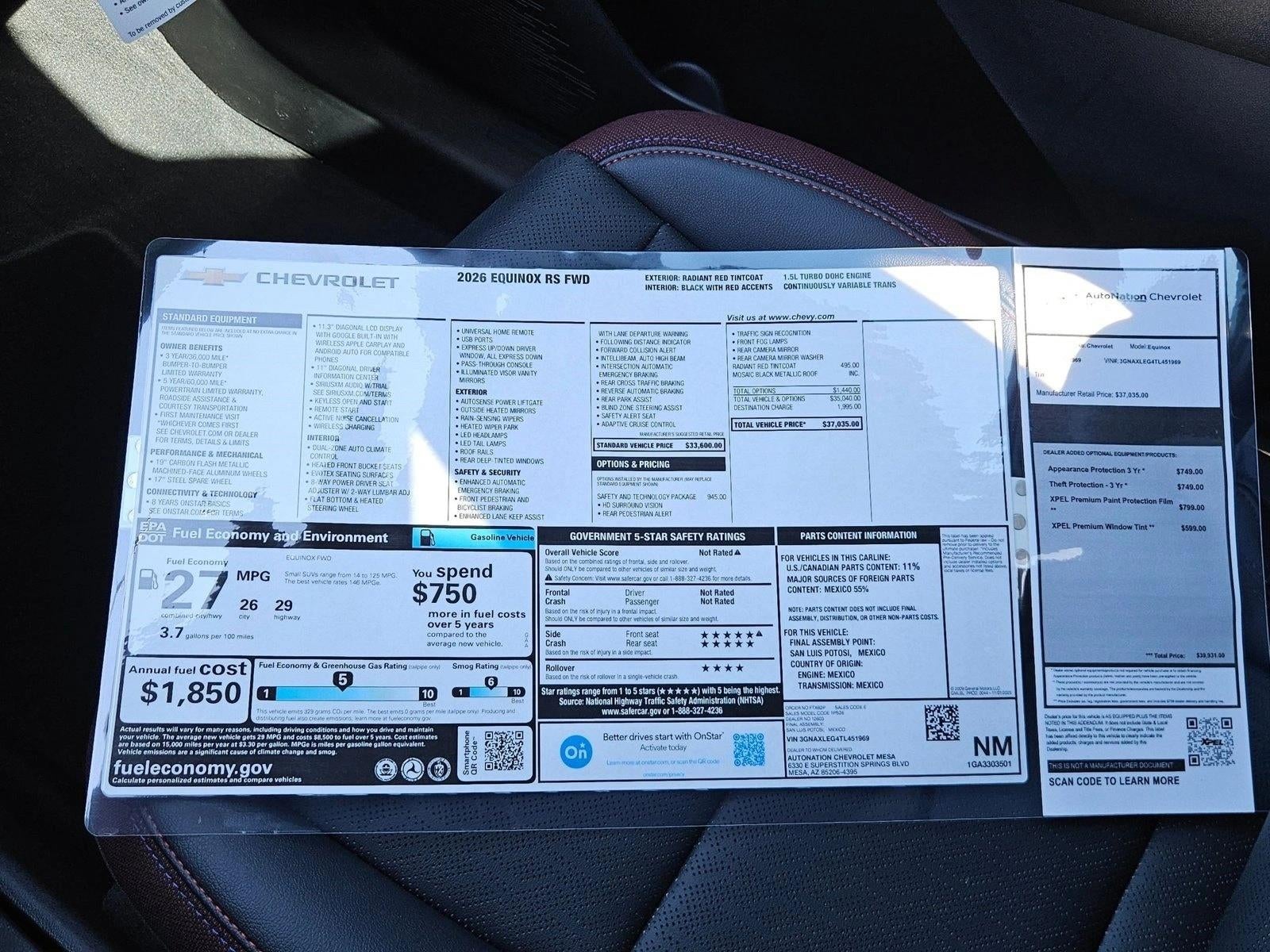 2026 Chevrolet Equinox RS