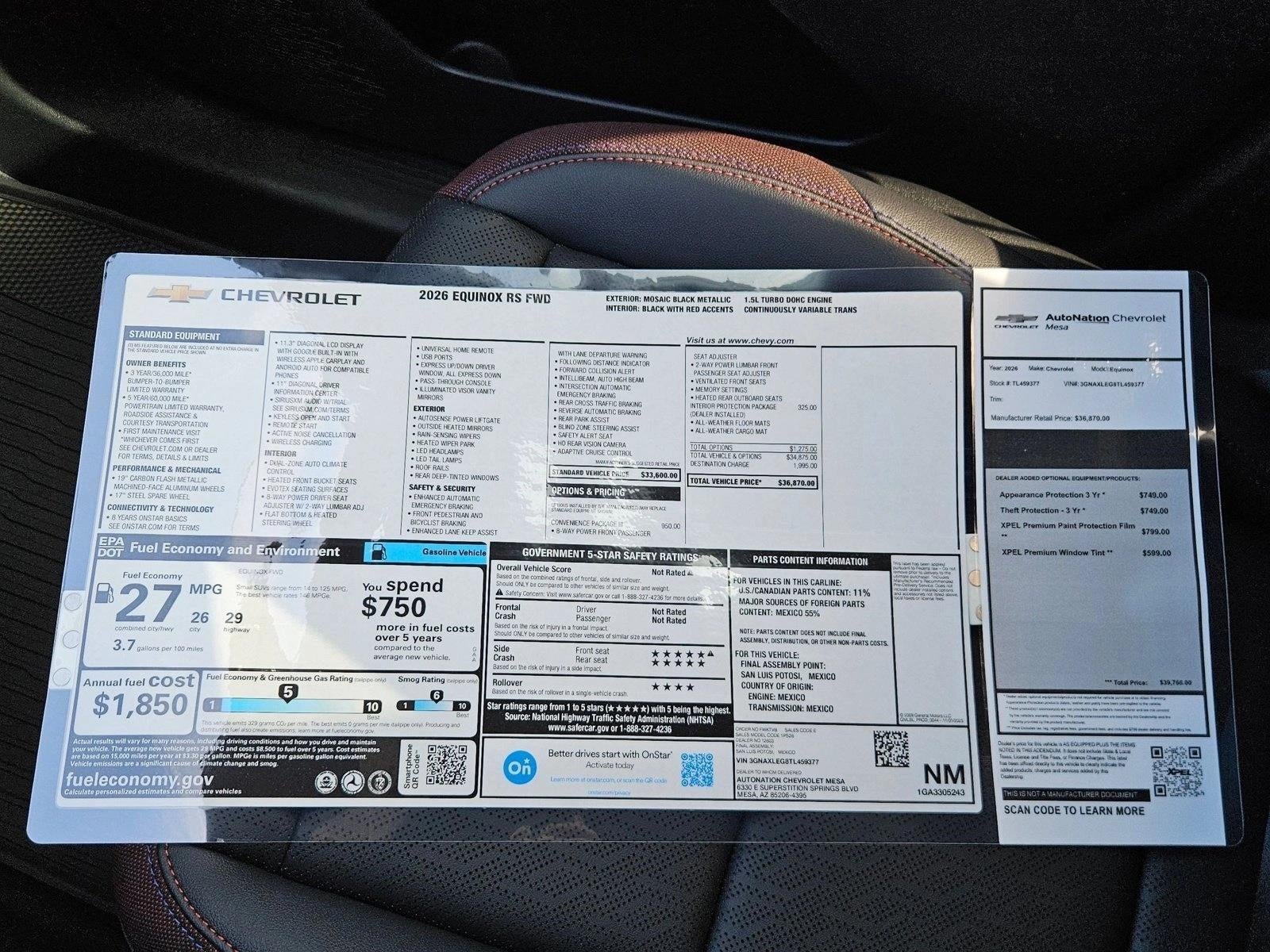 2026 Chevrolet Equinox RS
