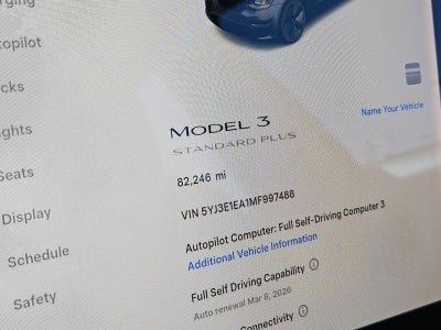 2021 Tesla Model 3 Standard Range Plus