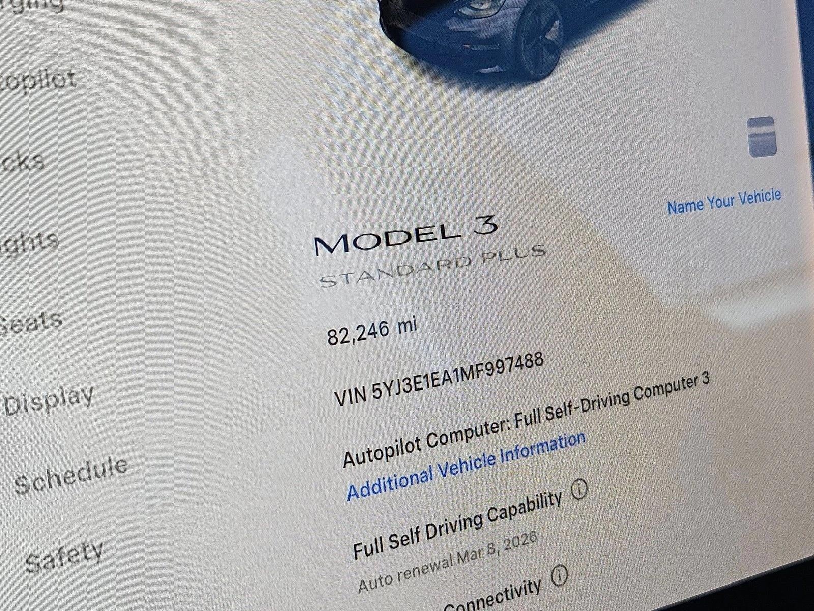 2021 Tesla Model 3 Standard Range Plus