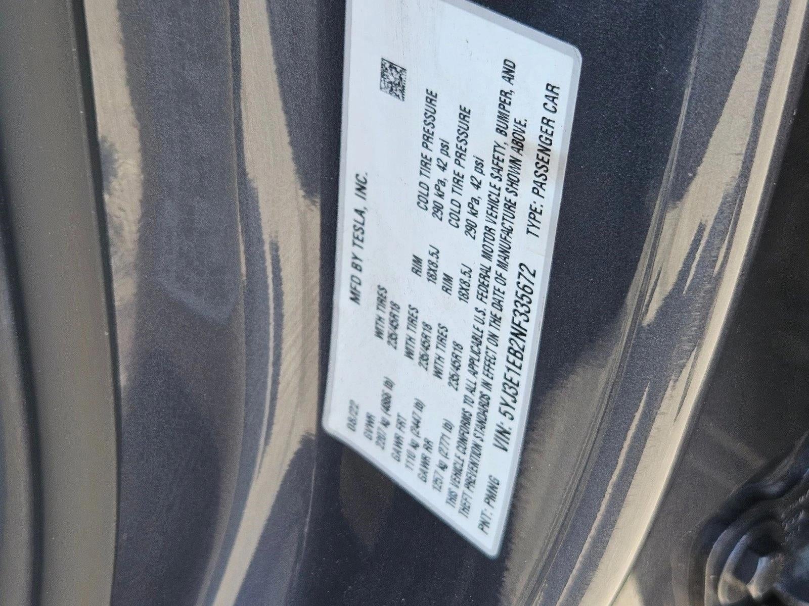 2022 Tesla Model 3 Long Range