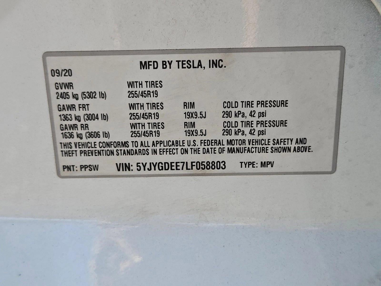 2020 Tesla Model Y Long Range