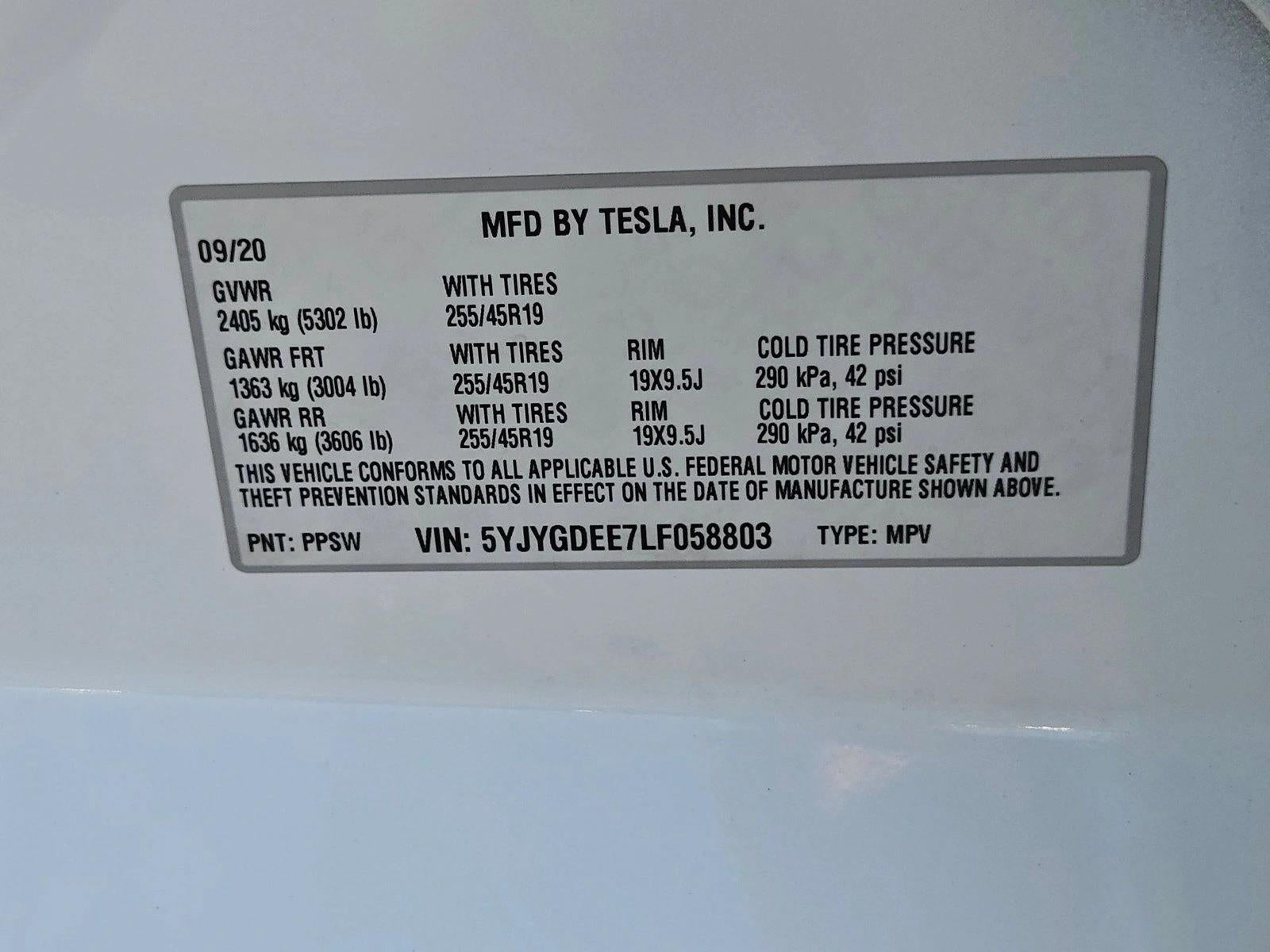2020 Tesla Model Y Long Range