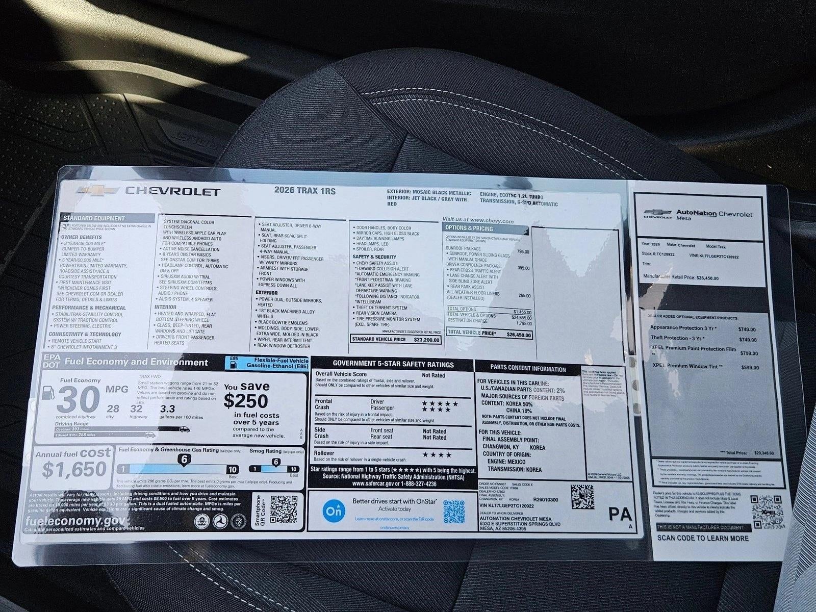 2026 Chevrolet Trax 1RS