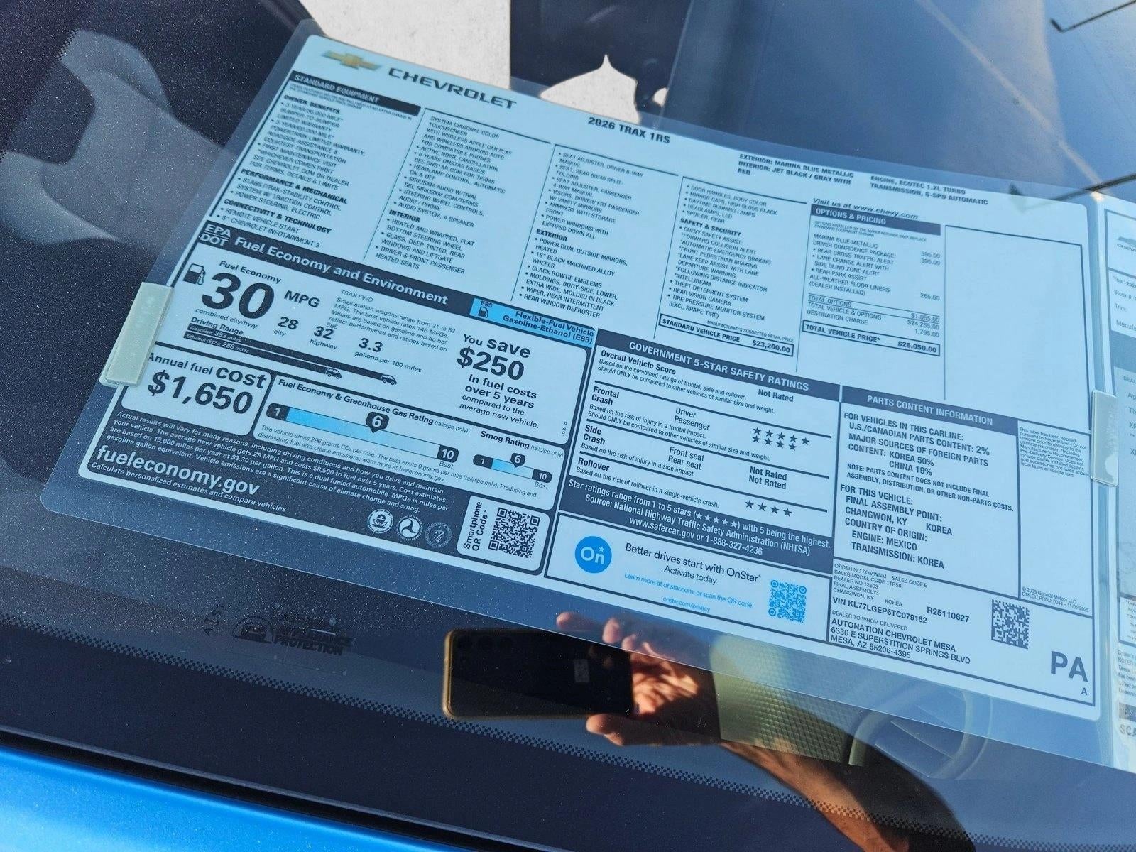 2026 Chevrolet Trax 1RS