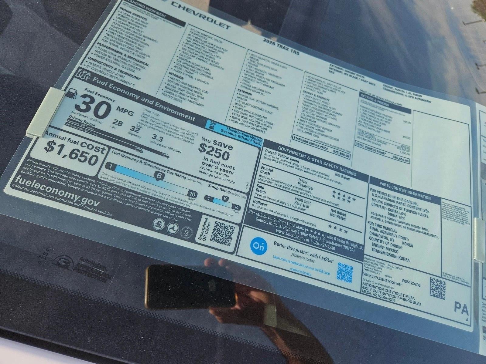 2026 Chevrolet Trax 1RS