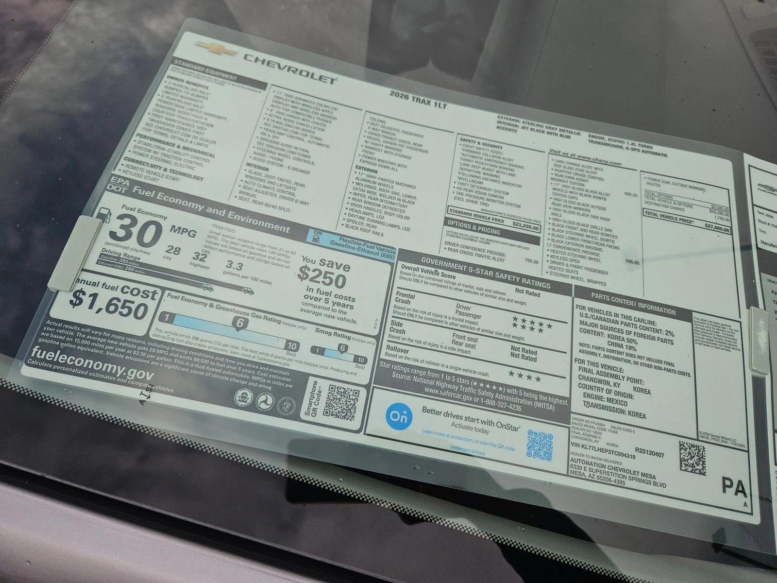 2026 Chevrolet Trax LT